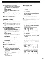 Preview for 27 page of Sony CDP-CX400 - Compact Disc Player Operating Instructions Manual