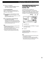 Preview for 33 page of Sony CDP-CX400 - Compact Disc Player Operating Instructions Manual