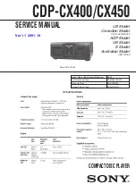 Preview for 1 page of Sony CDP-CX400 - Compact Disc Player Service Manual