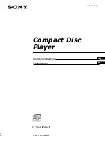 Sony CDP-CX450 - Compact Disc Player Operating Instructions Manual предпросмотр