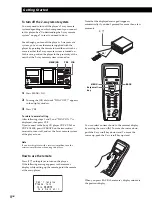 Предварительный просмотр 8 страницы Sony CDP-CX450 - Compact Disc Player Operating Instructions Manual