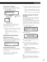 Предварительный просмотр 15 страницы Sony CDP-CX450 - Compact Disc Player Operating Instructions Manual