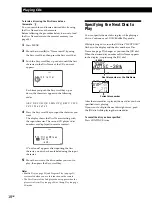 Предварительный просмотр 18 страницы Sony CDP-CX450 - Compact Disc Player Operating Instructions Manual