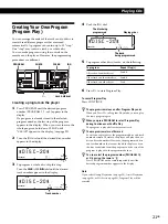 Предварительный просмотр 21 страницы Sony CDP-CX450 - Compact Disc Player Operating Instructions Manual