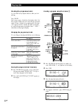 Предварительный просмотр 22 страницы Sony CDP-CX450 - Compact Disc Player Operating Instructions Manual