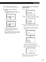 Предварительный просмотр 25 страницы Sony CDP-CX450 - Compact Disc Player Operating Instructions Manual