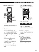 Предварительный просмотр 29 страницы Sony CDP-CX450 - Compact Disc Player Operating Instructions Manual