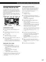 Предварительный просмотр 33 страницы Sony CDP-CX450 - Compact Disc Player Operating Instructions Manual