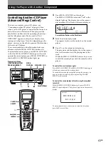 Предварительный просмотр 41 страницы Sony CDP-CX450 - Compact Disc Player Operating Instructions Manual