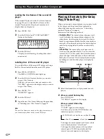 Предварительный просмотр 42 страницы Sony CDP-CX450 - Compact Disc Player Operating Instructions Manual