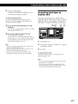 Предварительный просмотр 43 страницы Sony CDP-CX450 - Compact Disc Player Operating Instructions Manual