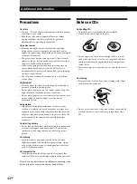 Предварительный просмотр 44 страницы Sony CDP-CX450 - Compact Disc Player Operating Instructions Manual