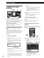 Предварительный просмотр 62 страницы Sony CDP-CX450 - Compact Disc Player Operating Instructions Manual