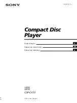 Sony CDP-CX55 - 50 Disc Cd Changer (French) Instruction & Operation Manual предпросмотр