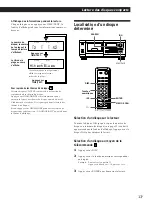 Предварительный просмотр 13 страницы Sony CDP-CX55 - 50 Disc Cd Changer (French) Instruction & Operation Manual