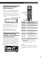 Предварительный просмотр 15 страницы Sony CDP-CX55 - 50 Disc Cd Changer (French) Instruction & Operation Manual