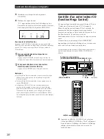 Предварительный просмотр 20 страницы Sony CDP-CX55 - 50 Disc Cd Changer (French) Instruction & Operation Manual