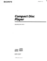 Sony CDP-CX57 - 50 Disc Cd Changer Operating Instructions Manual preview