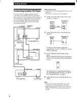 Предварительный просмотр 6 страницы Sony CDP-CX57 - 50 Disc Cd Changer Operating Instructions Manual