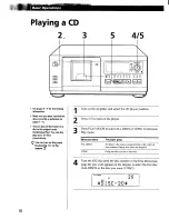 Предварительный просмотр 10 страницы Sony CDP-CX57 - 50 Disc Cd Changer Operating Instructions Manual