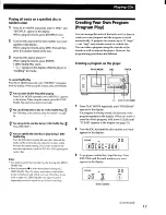 Предварительный просмотр 18 страницы Sony CDP-CX57 - 50 Disc Cd Changer Operating Instructions Manual