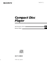 Sony CDP-CX88ES - Es 200 Disc Cd Changer Opearting Instructions предпросмотр