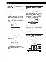 Предварительный просмотр 18 страницы Sony CDP-CX88ES - Es 200 Disc Cd Changer Opearting Instructions