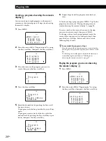 Предварительный просмотр 24 страницы Sony CDP-CX88ES - Es 200 Disc Cd Changer Opearting Instructions