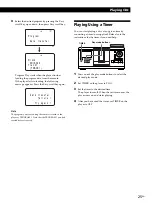 Предварительный просмотр 25 страницы Sony CDP-CX88ES - Es 200 Disc Cd Changer Opearting Instructions