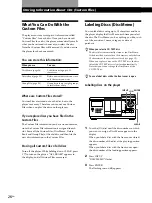 Предварительный просмотр 26 страницы Sony CDP-CX88ES - Es 200 Disc Cd Changer Opearting Instructions