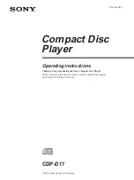 Preview for 1 page of Sony CDP-D11 Operating Instructions Manual