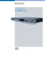 Preview for 1 page of Sony CDP-D12 Specifications