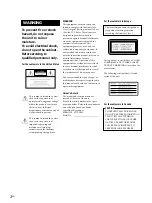 Предварительный просмотр 2 страницы Sony CDP-D500 Operating Instructions Manual