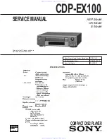 Sony CDP-EX100 Service Manual preview