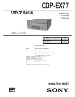 Sony CDP-EX77 Service Manual preview