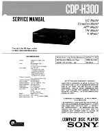 Preview for 1 page of Sony CDP-H300 Service Manual