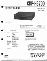 Preview for 1 page of Sony CDP-H3700 Service Manual