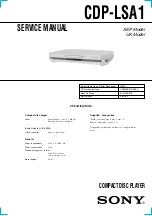 Sony CDP-LSA1 Service Manual предпросмотр