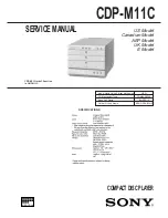 Sony CDP-M11C Service Manual preview