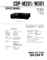 Sony CDP-M201 Service Manual preview