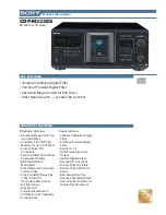 Sony CDP-M333ES - Es 400 Disc Cd Changer Specifications preview