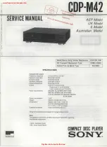 Preview for 1 page of Sony CDP-M42 Service Manual