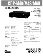 Preview for 1 page of Sony CDP-M48 Service Manual