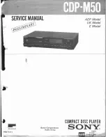 Preview for 1 page of Sony CDP-M50 Service Manual