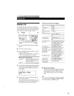 Предварительный просмотр 13 страницы Sony CDP-M555ES - Es 400 Disc Cd Changer Operating Instructions Manual