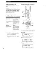 Предварительный просмотр 22 страницы Sony CDP-M555ES - Es 400 Disc Cd Changer Operating Instructions Manual