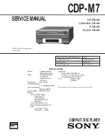 Sony CDP-M7 Service Manual preview