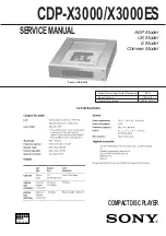 Preview for 1 page of Sony CDP-X3000 Service Manual