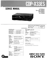 Sony CDP-X33ES Service Manual preview