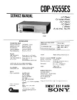 Preview for 1 page of Sony CDP-X555ES Service Manual